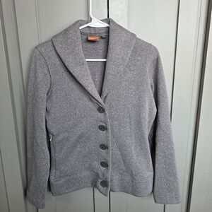 Merrell Women's Heather Gray Shawl Collar Button Jacket